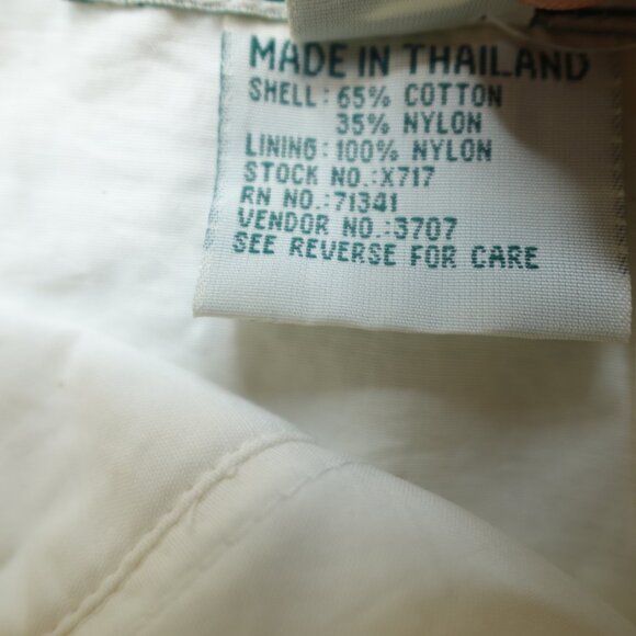 Vintage LL Bean Jacket XL Ivory Windbreaker Old Stock Full Zip NEW READ - Picture 7 of 15